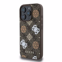GUESS ümbris jaoks IPHONE 16 Pro compatible with MagSafe GUHMP16LP4PWPW (PU Peony jaoks 4G Background) brown