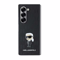 Karl Lagerfeld Saffiano Ikonik Pin Ümbris jaoks Samsung Galaxy Z Fold 6 - Must
