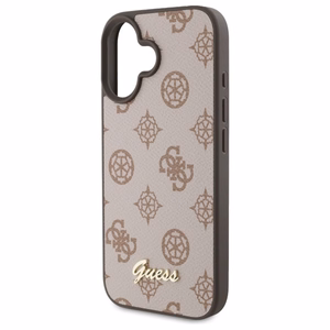 Guess Peony Script MagSafe iPhone 16 Ümbris - Brown