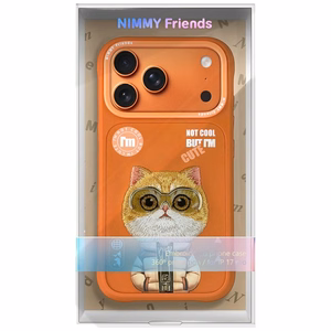 Чехол Nimmy Cool&Cute 2.0 Cat для iPhone 17 Pro - оранжевый