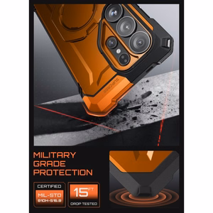 Supcase UB Grip Mag MagSafe ümbris Samsung Galaxy S26 Ultra jaoks - oranž ja must