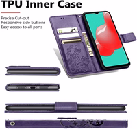 Ümbris Flower Book Samsung A556 A55 5G violet