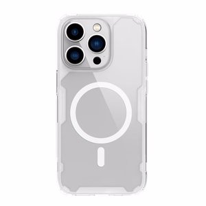 Nillkin Nature Pro Magnetic armored ümbris with MagSafe jaoks iPhone 15 Pro - valge