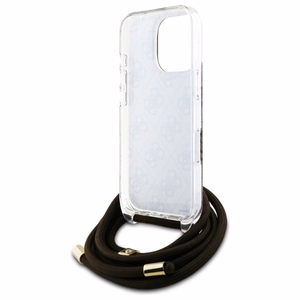 Guess Crossbody Cord 4G Print Ümbris jaoks iPhone 16 Pro - Brown