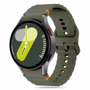 Tech-Protect Silicone Sport Strap for Samsung Galaxy Watch 4 / 5 / 5 Pro / 6 / 7 / FE - Green