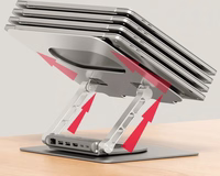 Reguleeritav sülearvuti alus + USB-C HDMI jaotur Unitek D1109B01 PD 100W