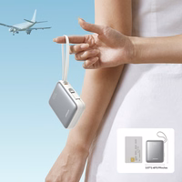 Joyroom JR-PBF27 10000mAh 22.5W Powerbank sisseehitatud USB-C ja Lightning kaablitega - valge