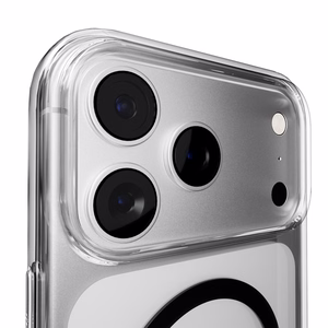 Puro Lite Mag TPU+PC Ümbris Compatible with MagSafe jaoks iPhone 17 Pro - Läbipaistev with Must Ring