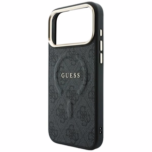 Guess Embossed 4G Classic MagSafe-ümbris iPhone 17 Pro Max / 18 Pro Max jaoks, must