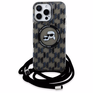 Karl Lagerfeld IML Crossbody Monogram Karl & Choupette Head MagSafe Ümbris jaoks iPhone 16 Pro - must