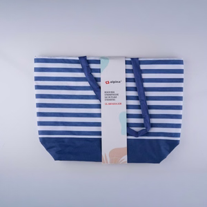 Alpina triibuline rannakott, 49.3 × 16 × 34 cm, tumesinine ja valge