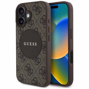 Guess 4G Circle Classic Logo MagSafe ümbris jaoks iPhone 16 - brown