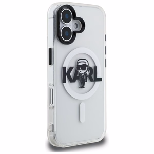 Karl Lagerfeld IML Karl Sketch Logo MagSafe Case for iPhone 16 - Clear