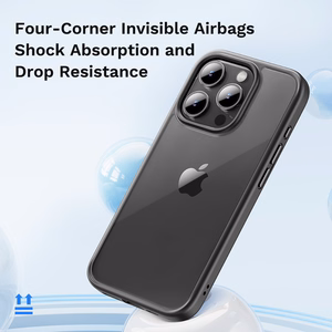 Rock Guard Series Ümbris jaoks Iphone 15 Plus läbipaistev-valge