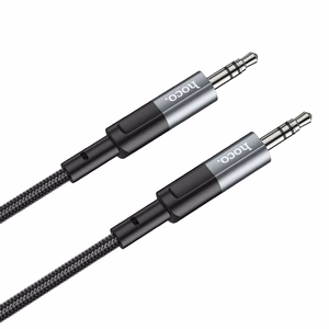 Cable AUX Jack 3,5 mm to Jack 3,5 mm Hoco 1 m UPA23 metal gray