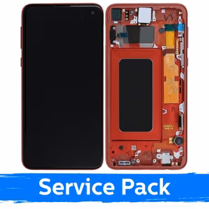 LCD ekraan ühilduv Samsung G970 S10e raamiga / Cardinal Red / (Service Pack)