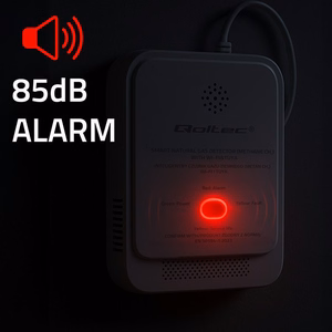 Qoltec 52651 maagaasi lekkeandurit | CH4 detektor | NG | Tuya | Wi-Fi | 85dB alarm | LED