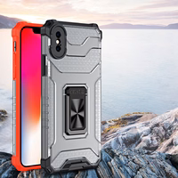 Crystal Ring Case Kickstand Tough Rugged Cover iPhone XS Max punane