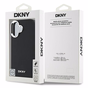 DKNY Plain Hõbedane Logo MagSafe iPhone 16 Ümbris - Must