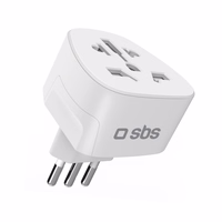 SBS IT Travel Adapter - Universal - Valge