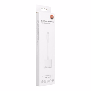 Adaptor AUX 2in1 Type C (male) to Type C (female) / Type C (female) BOX must [DAC]