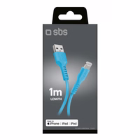 SBS TECABLEUSBIP589A USB-A - Lightning Kaabel - sinine