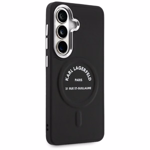 Karl Lagerfeld Embossed Ring RSG Logo MagSafe ümbris Samsung Galaxy S26+ must