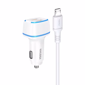 KAKU Car Laadija KSC-528 Shengyu - 2xUSB - 2,8A with USB to Micro USB valge