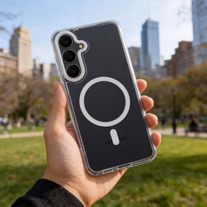 Чехол Samsung A27 Frame Clear Hybrid Mag Cover, совместимый с MagSafe, прозрачный