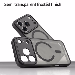 Must magnetiline matt kukkumiskindel PC- ja TPU-ümbris iPhone 18 Pro Max / 17 Pro Max jaoks