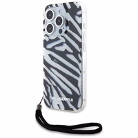 Karl Lagerfeld IML Zebra Pattern & Cord ümbris jaoks iPhone 15 Pro Max - must