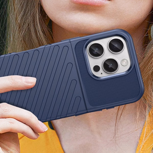Thunder Ümbris jaoks iPhone 16e Silicone Armored Cover - Sinine