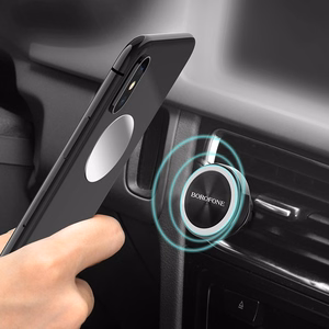 Car phone hoidja Borofone BH6, jaoks using on ventilation grille, magnetic fixing, must