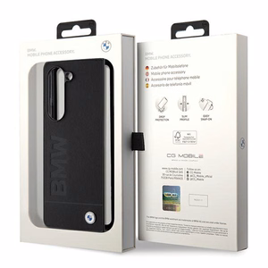 BMW Signature Logo Imprint ümbris jaoks Samsung Galaxy Z Fold 5 - must
