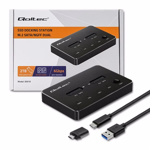 Qoltec 50310 Kettajaam 2x SSD M.2 SATA NGFF USB Type-C