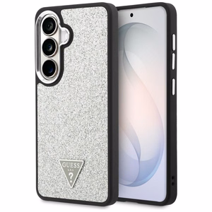 Guess ümbris Fixed Glitter Triangle MagSafe for Samsung Galaxy S26 hõbedane