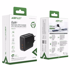 Acefast A29 PD50W GaN (USB-C + USB-C) dual port Laadija must