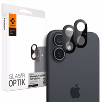Spigen Optik GLAS.TR Camera Protector 2-PACK jaoks iPhone 16 / 16 PLUS - must