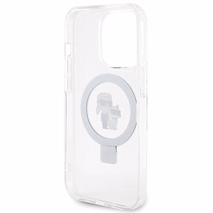 Karl Lagerfeld KLHMP15LHMRSKCH iPhone 15 Pro 6.1" valge/valge hardcase Ring Stand Karl&Choupette MagSafe