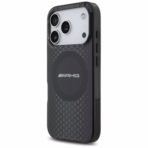 AMG Double Layer Läbipaistev Graphics MagSafe Ümbris jaoks iPhone 17 Pro - Must