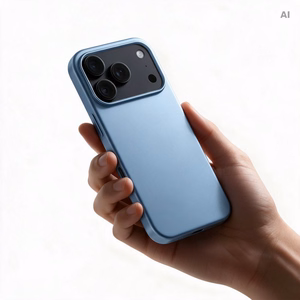 Kaitseümbris seadmele iPhone 18 Pro Max / 17 Pro Max: Silicone, värv: helesinine