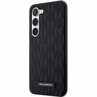 Karl Lagerfeld Saffiano Mono Metal Logo ümbris jaoks Samsung Galaxy S24+ - must