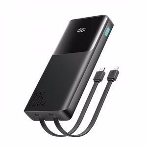 Akupank Joyroom JR-PBF19 must 10000mAh 22.5W (PD / QC3.0) + integreeritud Type-C / Lightning kaablid
