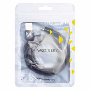 Кабель USB Wozinsky "WUC-C2B" чёрный Type-C 200 см