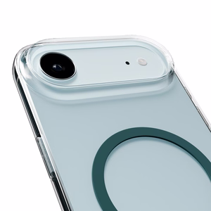 Puro Lite Mag TPU+PC Ümbris Compatible with MagSafe jaoks iPhone 17 Air - Läbipaistev with Turquoise Ring