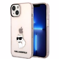 Karl Lagerfeld Ikonik Choupette ümbris jaoks iPhone 14 - roosa