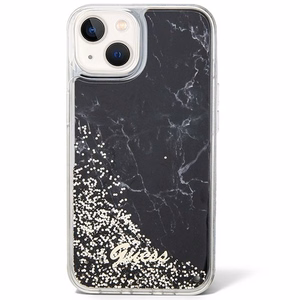 Чехол GUESS для IPHONE 13 / 14 / 15 GUHCP14SLCSGSGK (Liquid Glitter Marble) чёрный