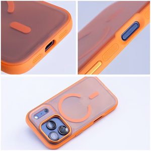 MagSafe'iga ühilduv Flexline Mag Cover ümbris iPhone 17 Pro Max / 18 Pro Max (madal kaameraserv), oranž