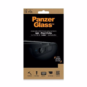 PanzerGlass E2E Microfracture karastatud klaas iPhone 13 Pro Max CamSlider privaatsus antibakteriaalne must