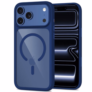 Tech-Protect MagOne MagSafe CC ümbris 2 karastatud klaasiga mudelitele iPhone 18 Pro Max / 17 Pro Max, läbipaistev tumesinine